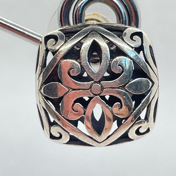 Janice Girardi Sterling Silver Earrings w Flor de Lis Design; Marked 925 JDG! - Picture 4 of 13